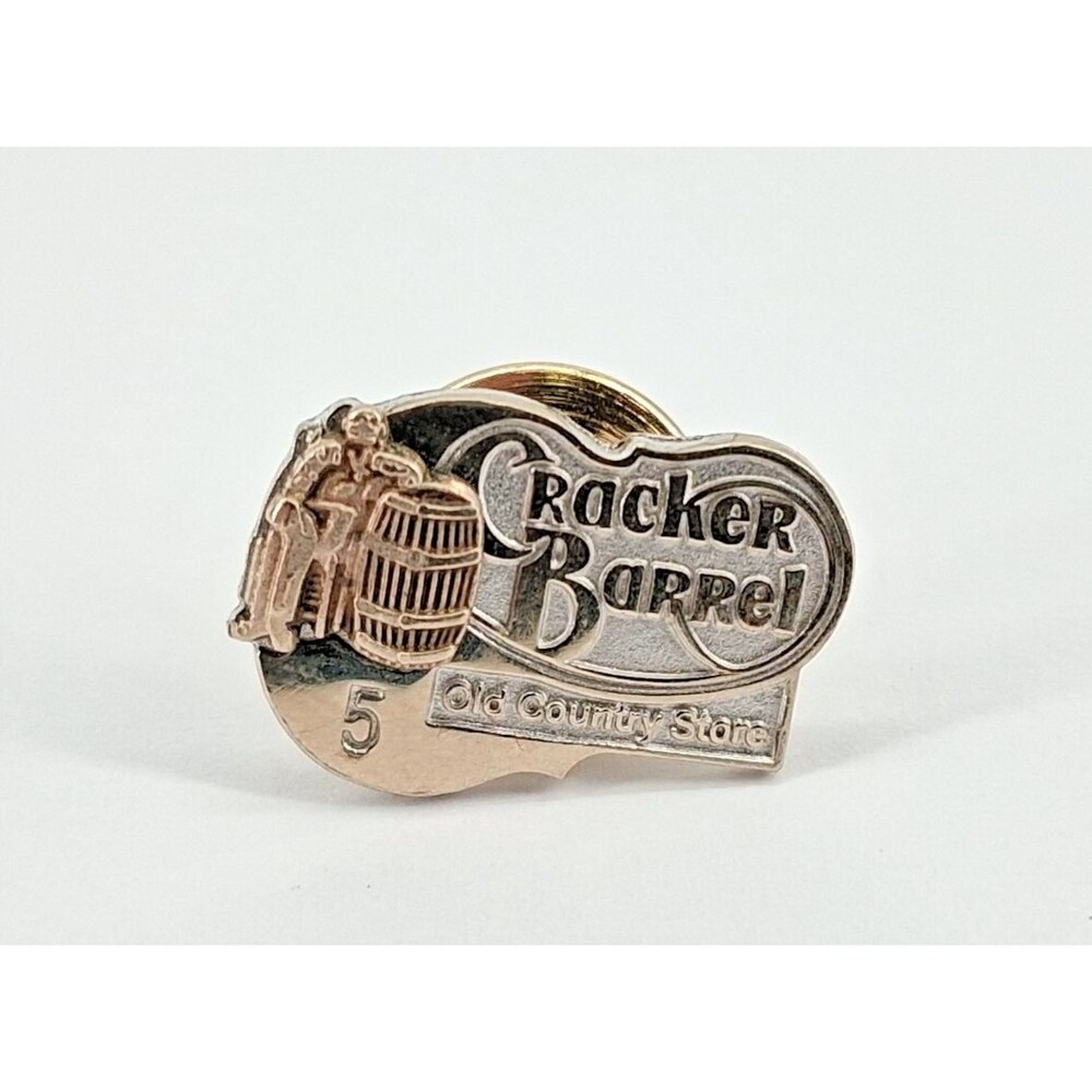 Cracker Barrel 5-Year Service Pin 1/20 10k with Gold Tone Backing - 1.8g